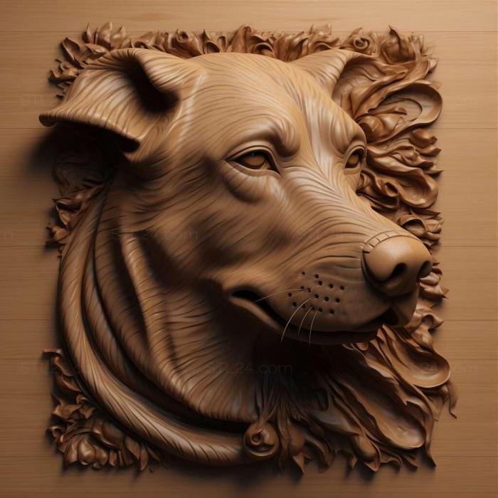 Nature and animals (Smoke dog dog 3, NATURE_1243) 3D models for cnc